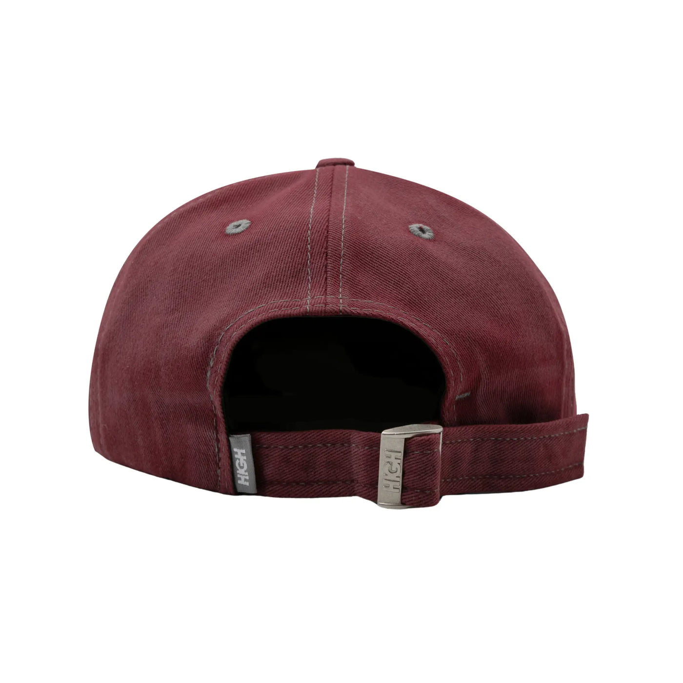 6 Panel Hat Minimal Patch Wine