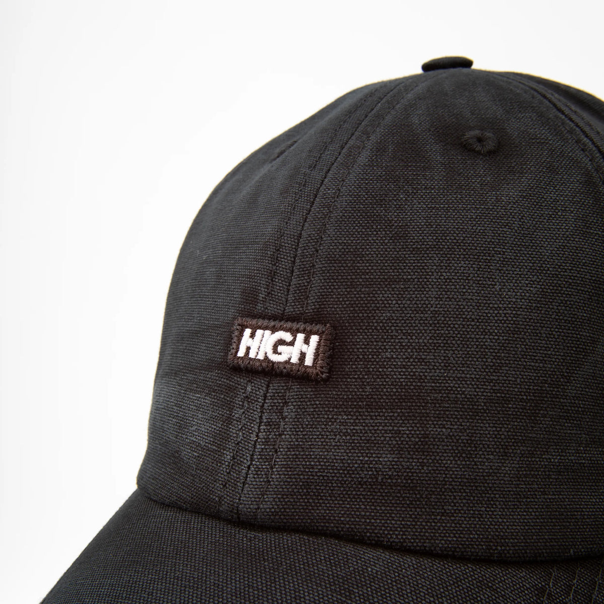 6 Panel Logo Line Washed Black