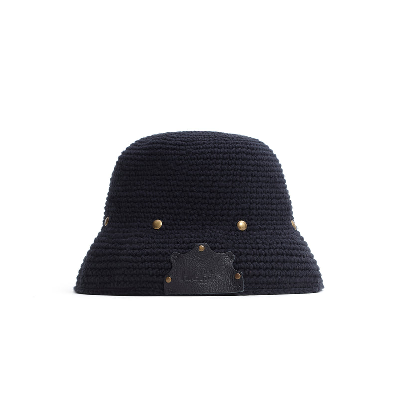 Bucket Hat em Crochê Preto - HIGH a/c BARRA