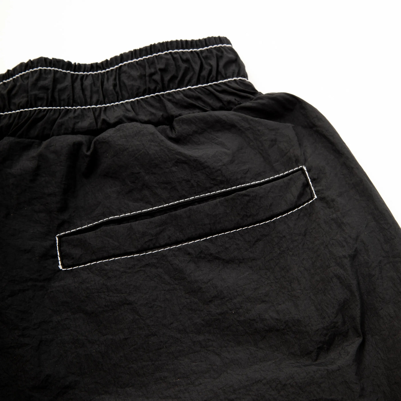 Backstitch Shorts Black