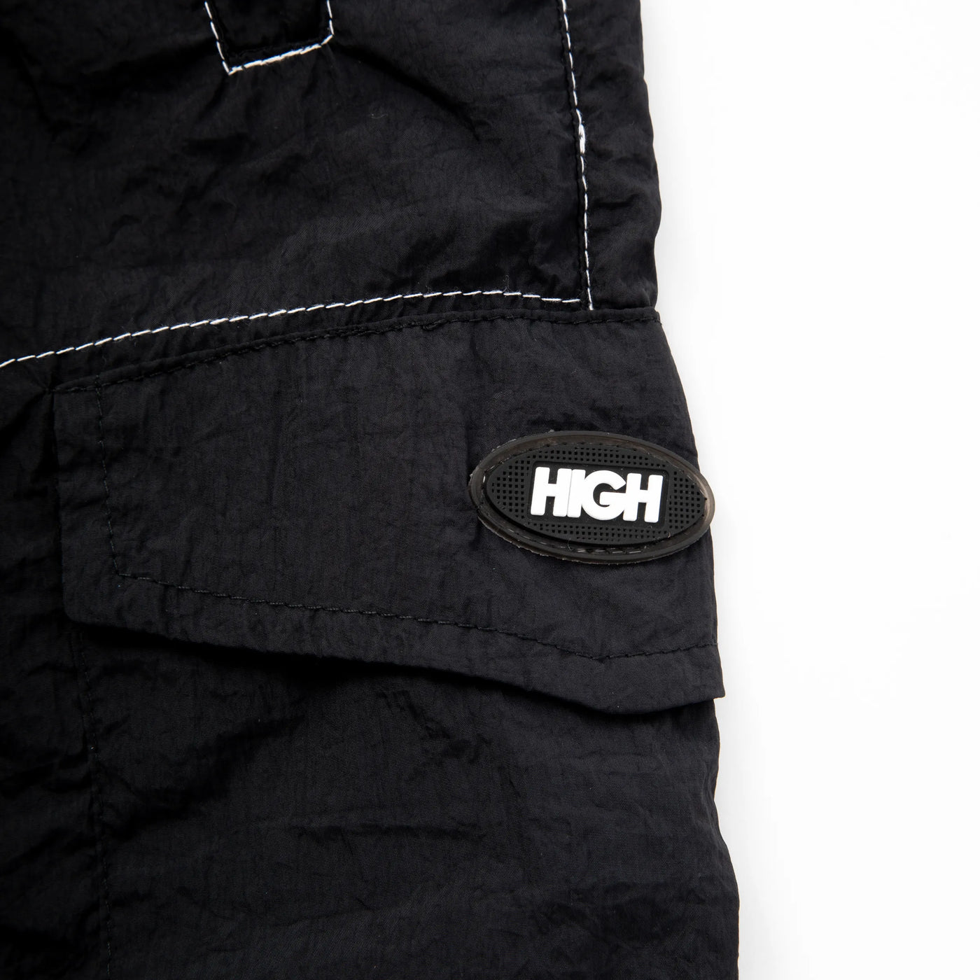 Backstitch Shorts Black