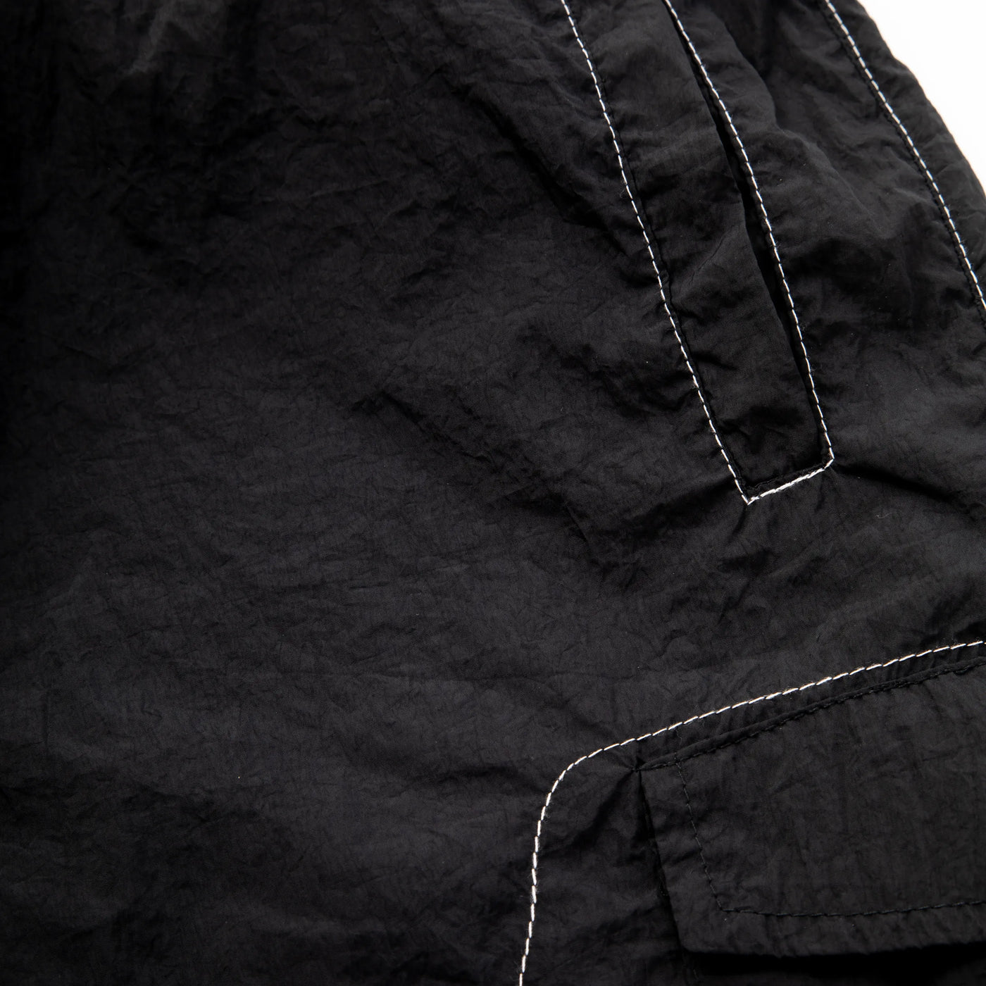 Backstitch Shorts Black