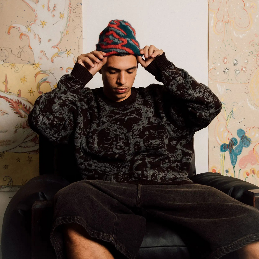 Beanie Abstract Blue