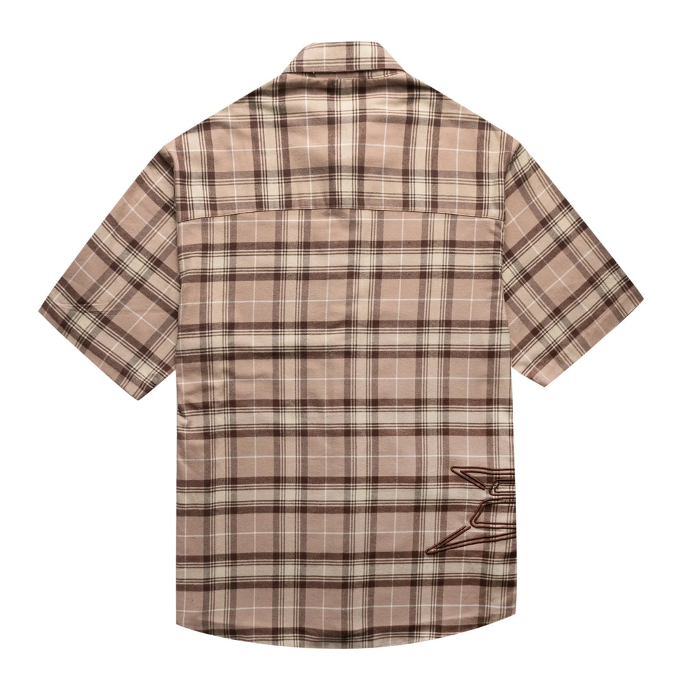 Button Shirt Star Dark Brown