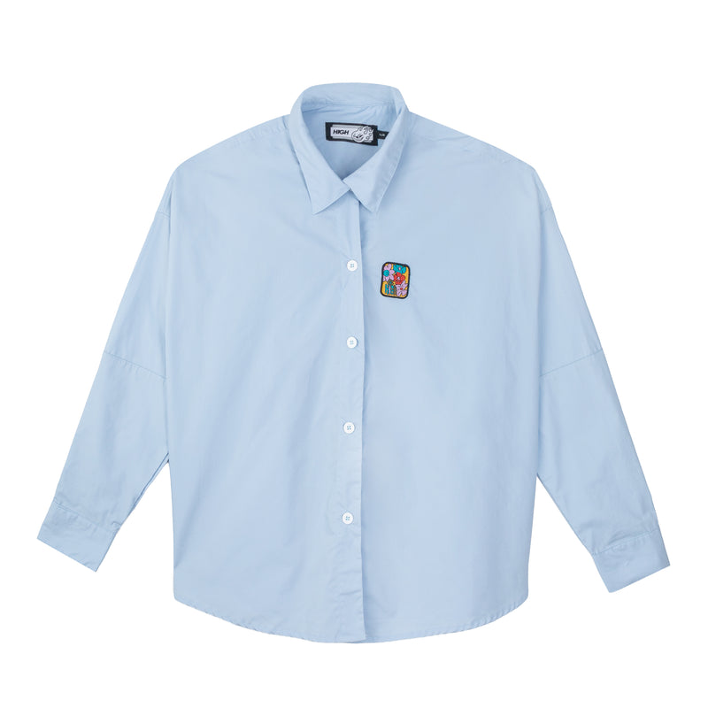 Bloom Button Shirt Blue