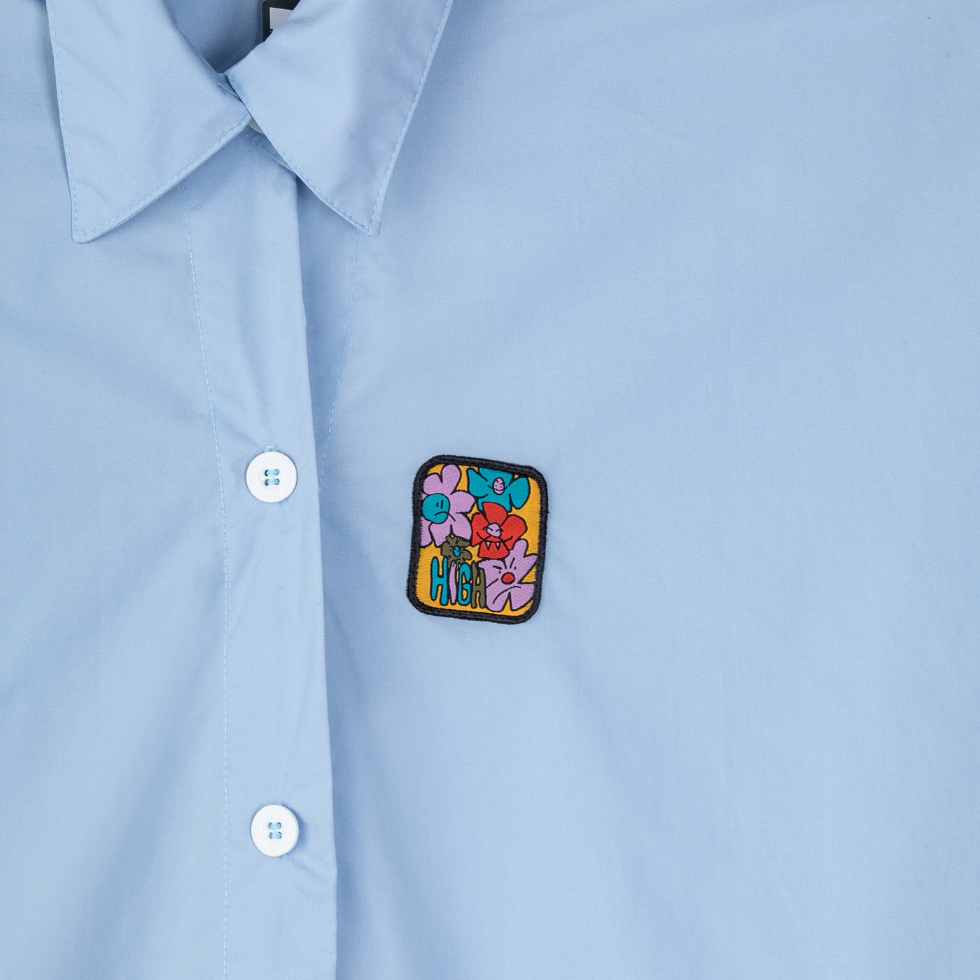 Bloom Button Shirt Blue