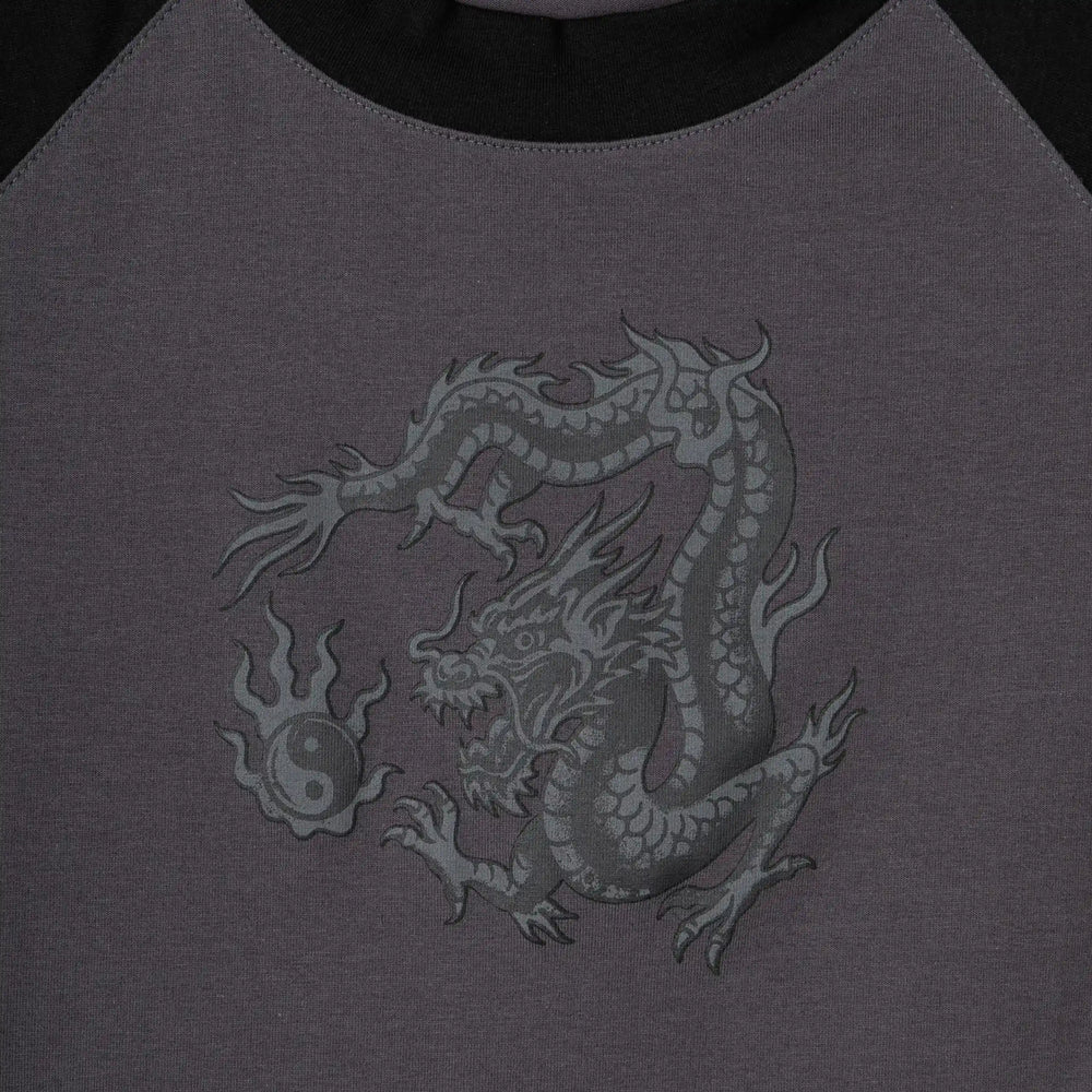Baby Tee Dragon Grey