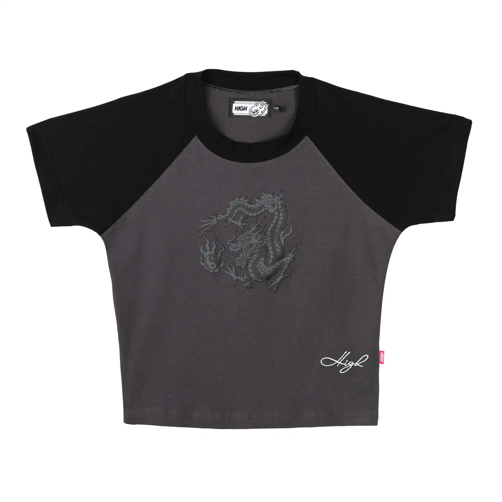 Baby Tee Dragon Grey