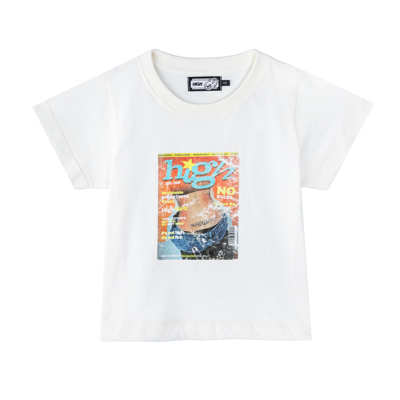 Magazine Baby Tee White