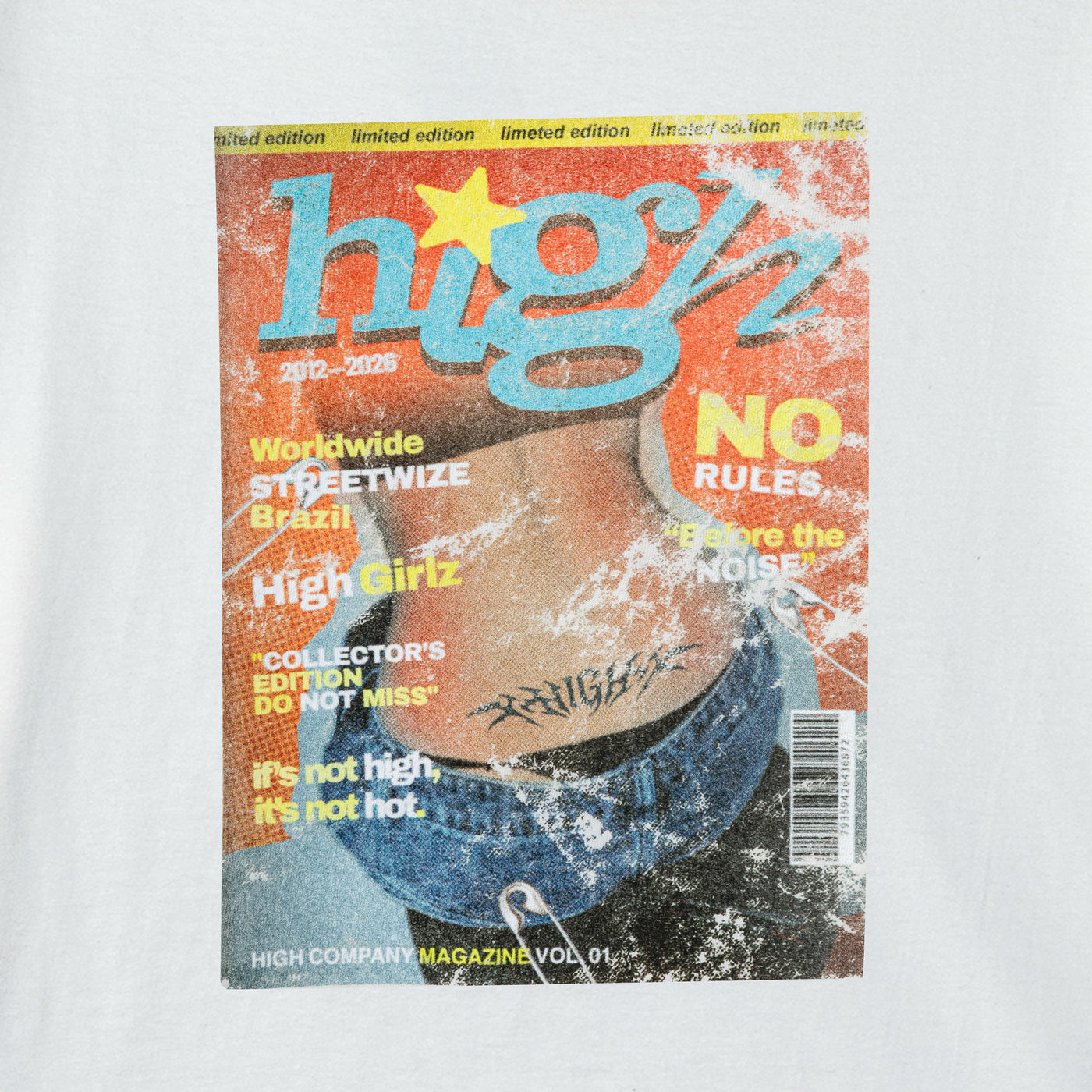 Magazine Baby Tee White