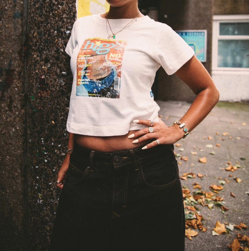 Magazine Baby Tee White