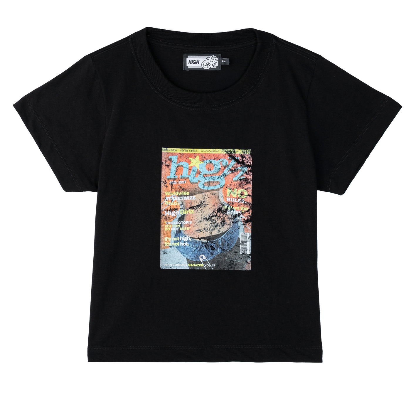 Magazine Baby Tee Black