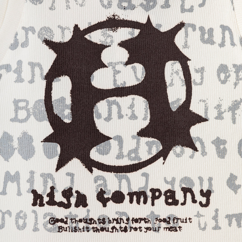 Stencil Baby Tee White