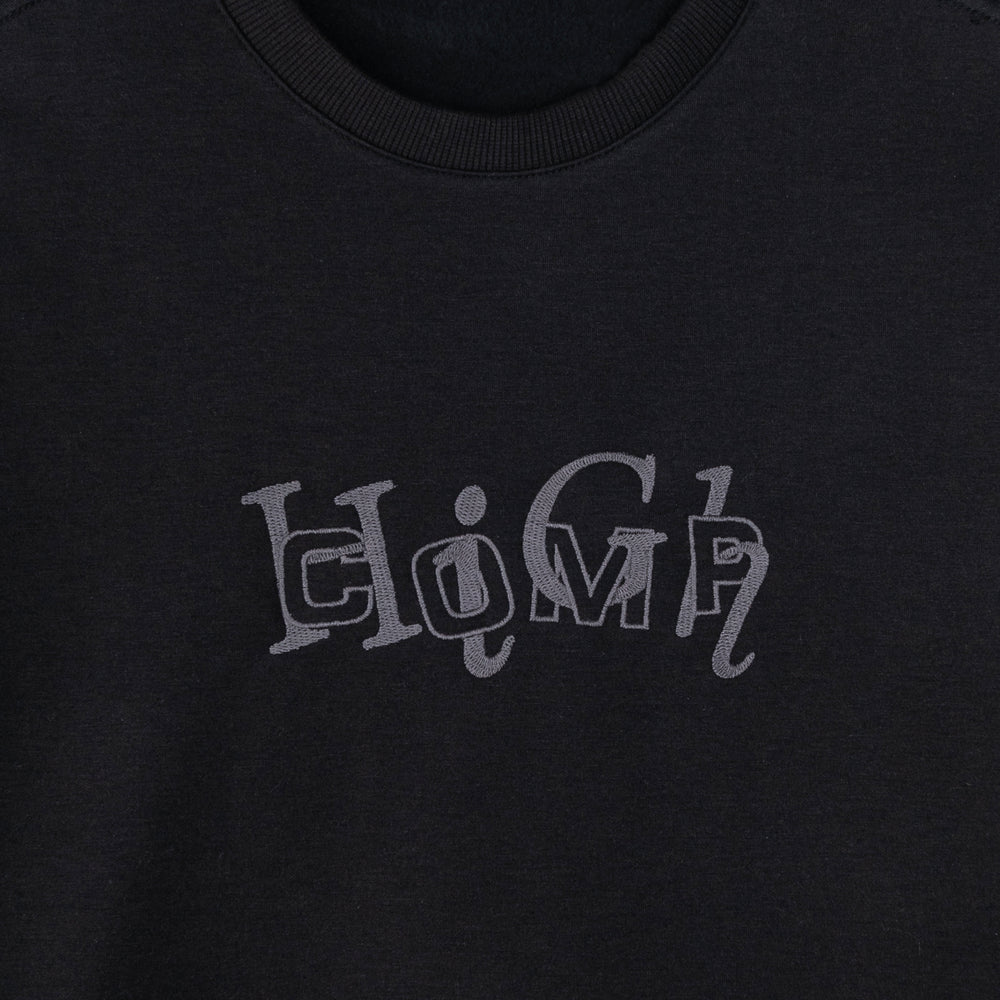 Interlock Crewneck Black