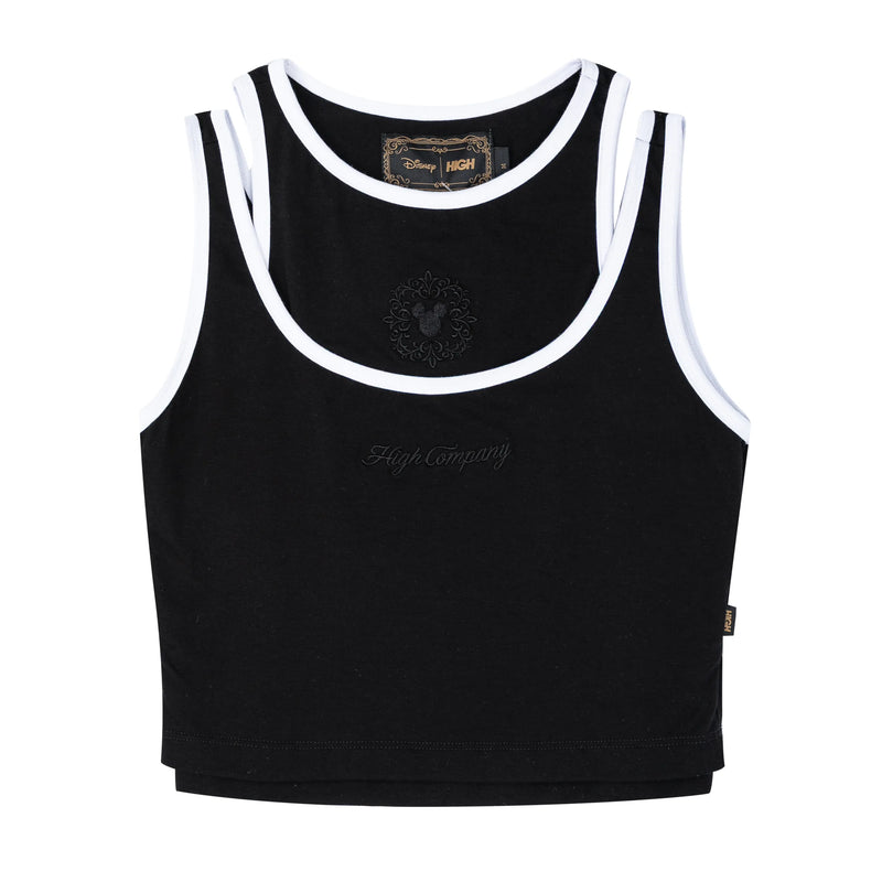 Double Take Mickey Top Black