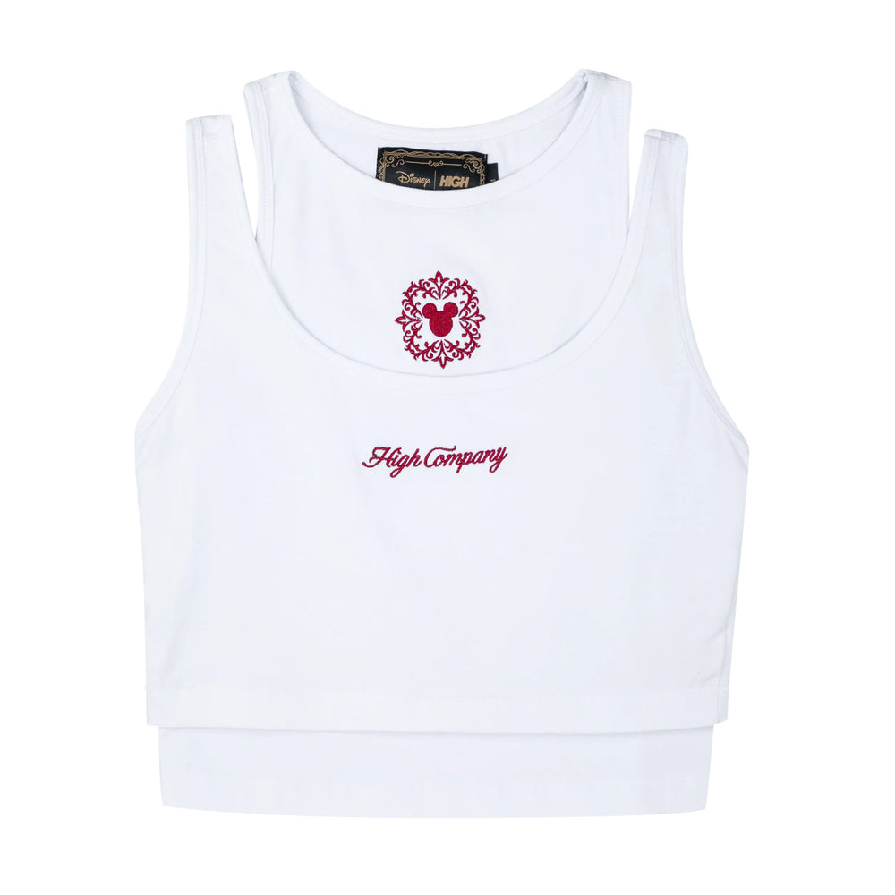 Double Take Mickey Top White
