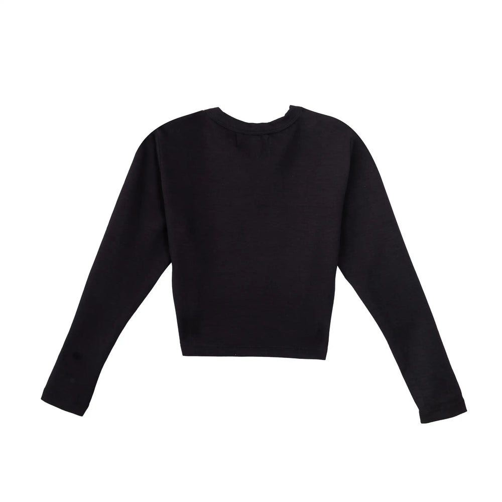 Girlz Long Sleeve Heart Black