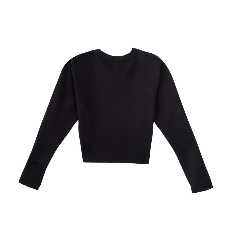 Girlz Long Sleeve Heart Black