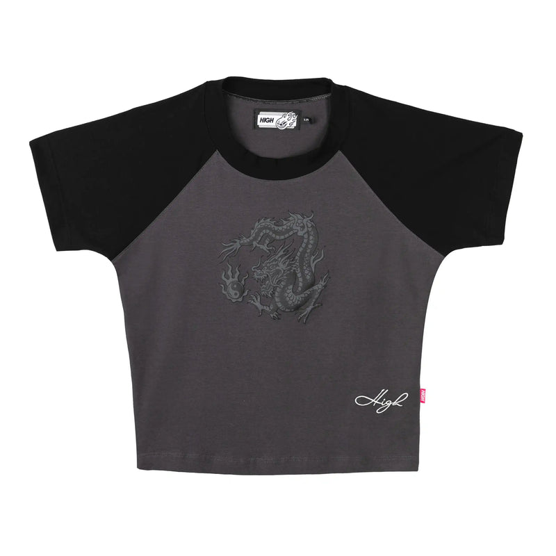 Baby Tee Dragon Grey