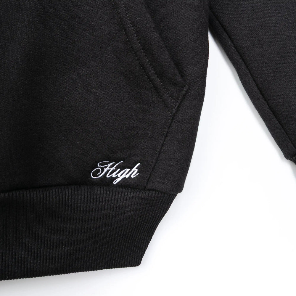 Hoodie Waffle Black