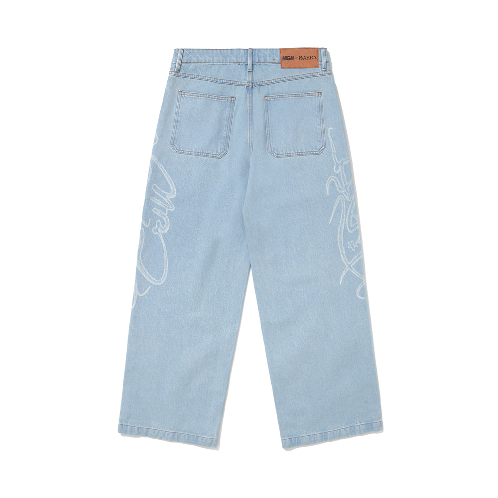 Calça Jeans "Assinatura" Azul - HIGH a/c BARRA