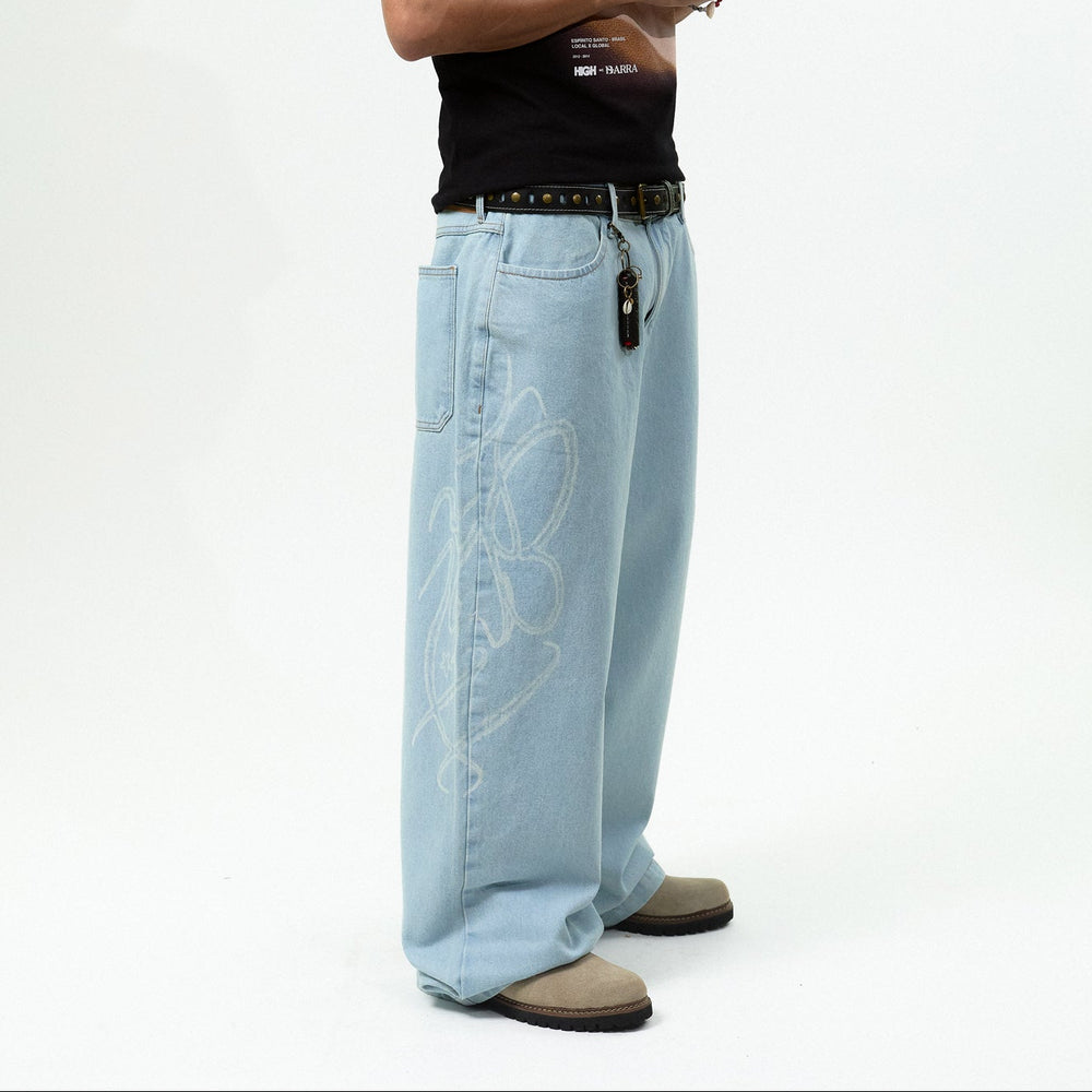 Calça Jeans "Assinatura" Azul - HIGH a/c BARRA