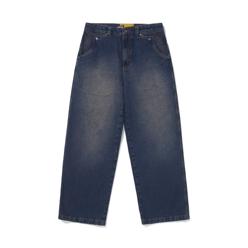 Calça Jeans "Desconstruída" Azul - HIGH a/c BARRA
