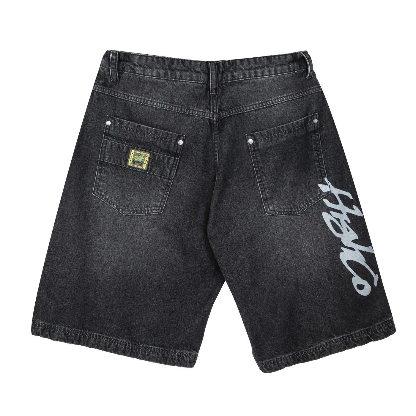 Tagline Denim Shorts Black