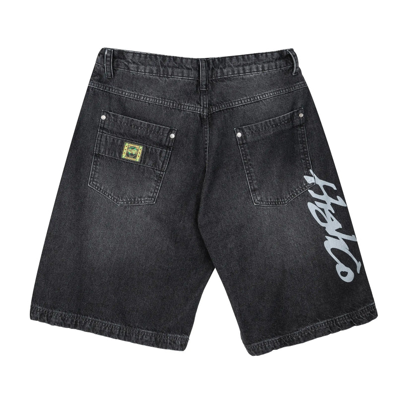 Tagline Denim Shorts Black