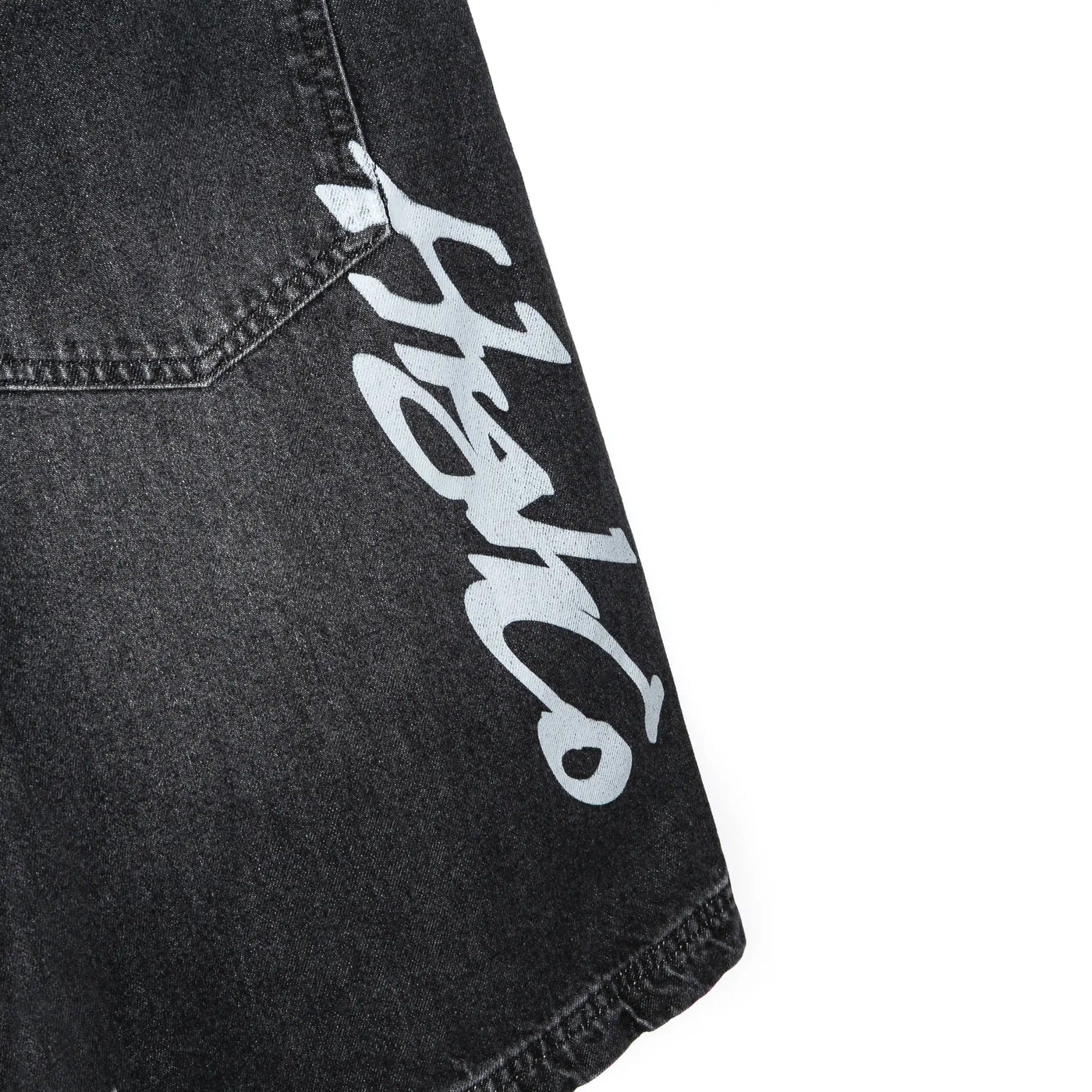 Tagline Denim Shorts Black