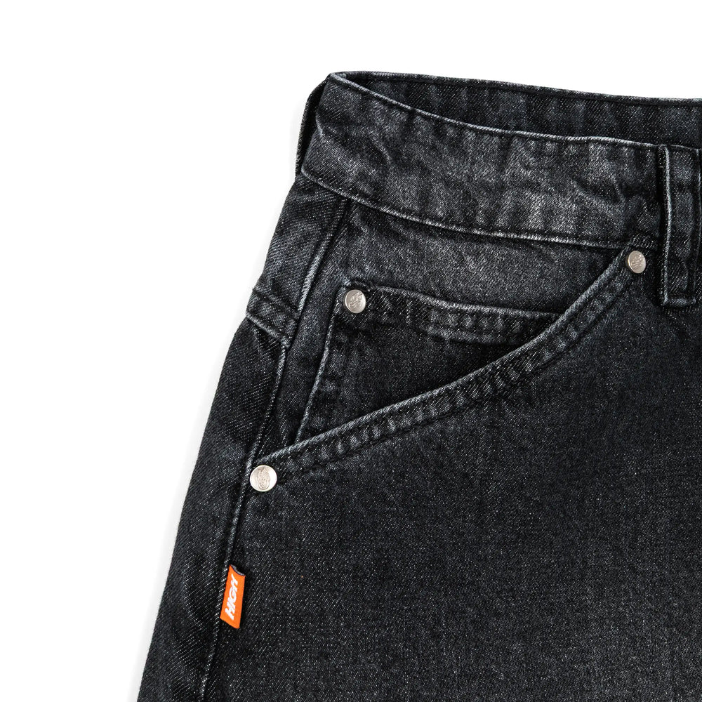 Tagline Denim Shorts Black