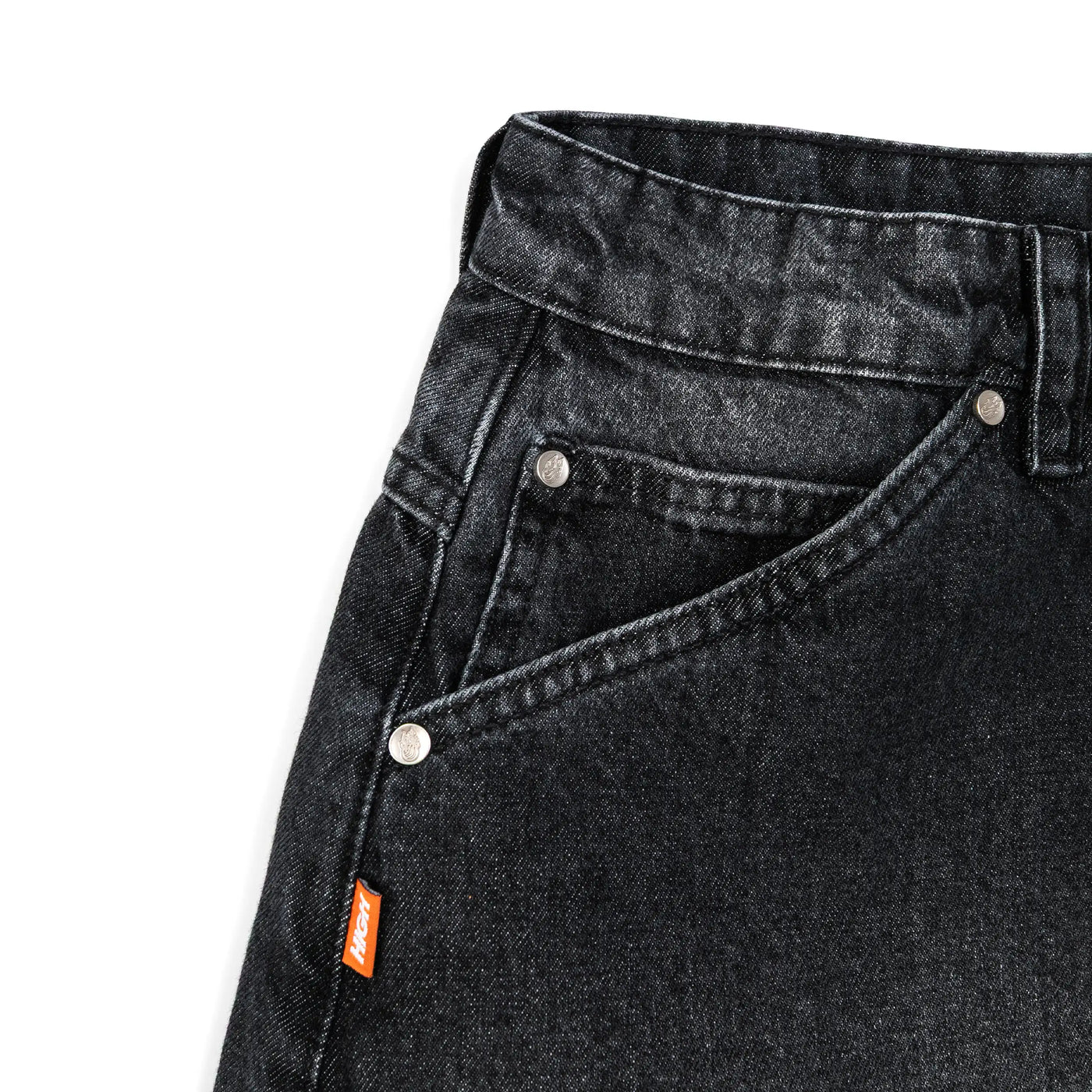 Tagline Denim Shorts Black
