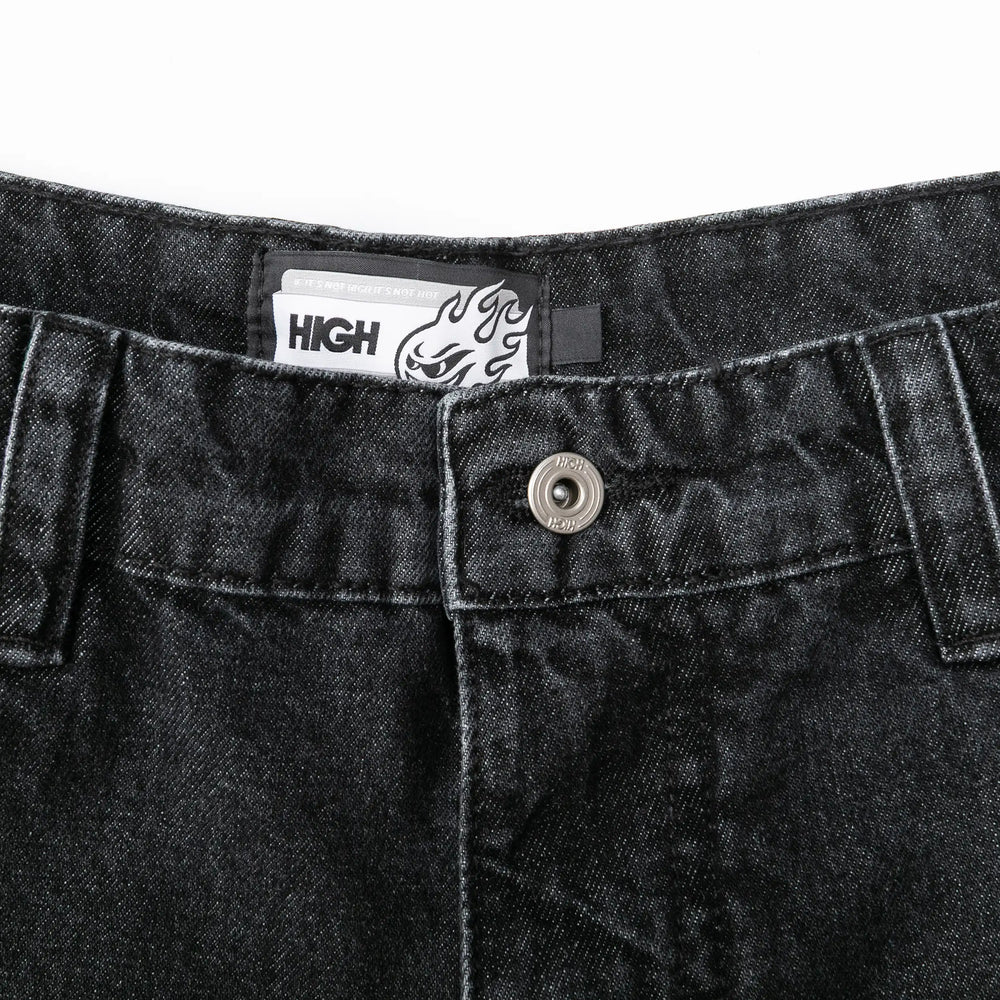 Tagline Denim Shorts Black