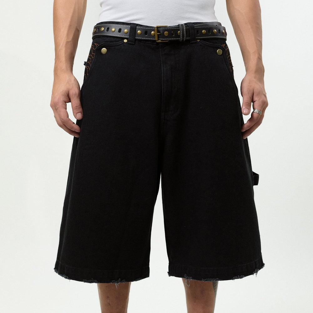 Bermuda Jeans "Desconstruída" Preta - HIGH a/c BARRA
