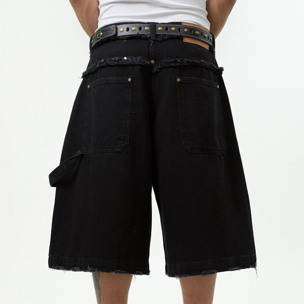 Bermuda Jeans "Desconstruída" Preta - HIGH a/c BARRA