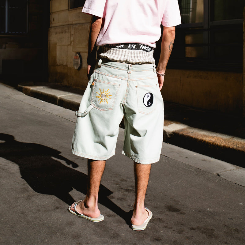 Sticker Denim Shorts