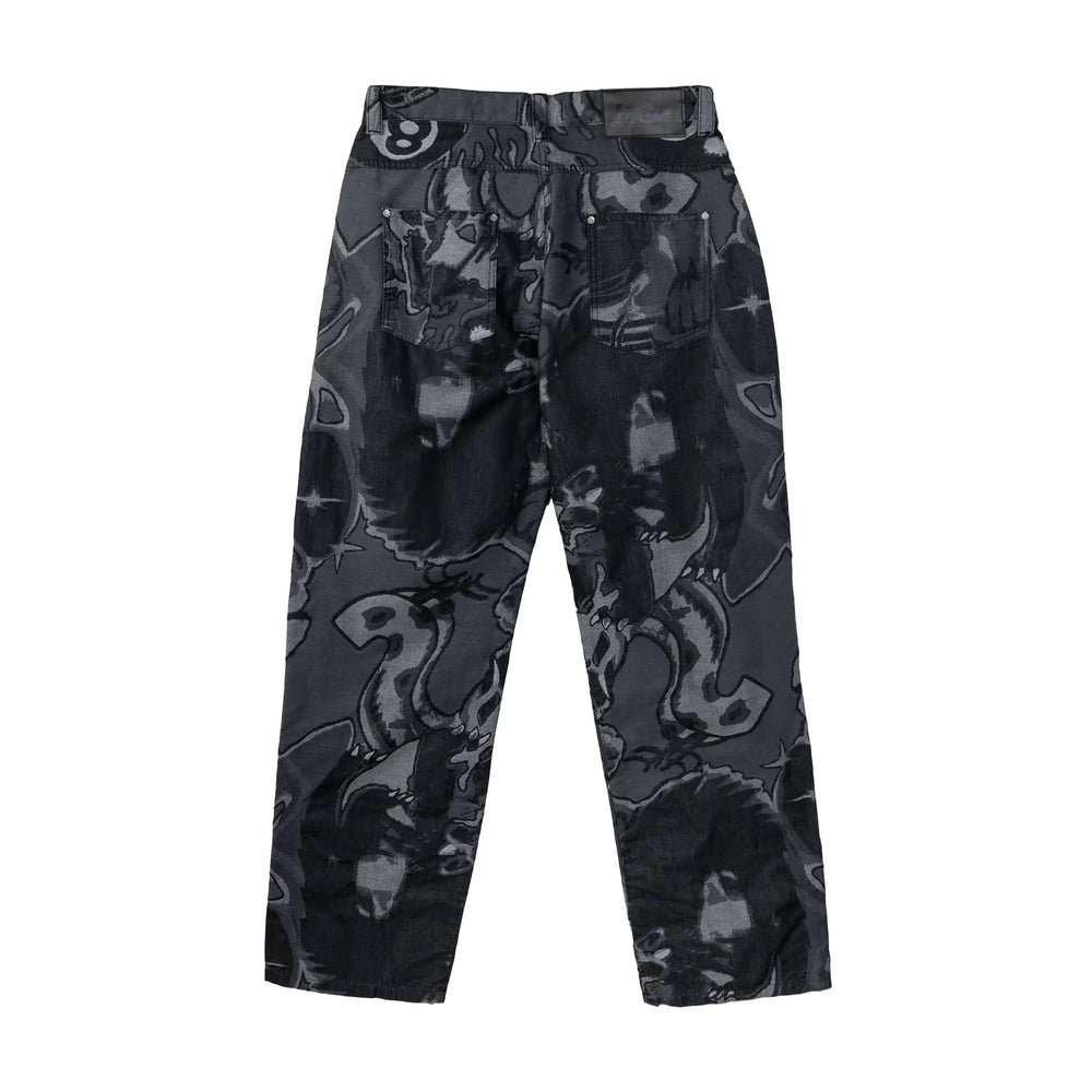 Jacquard Pants Black