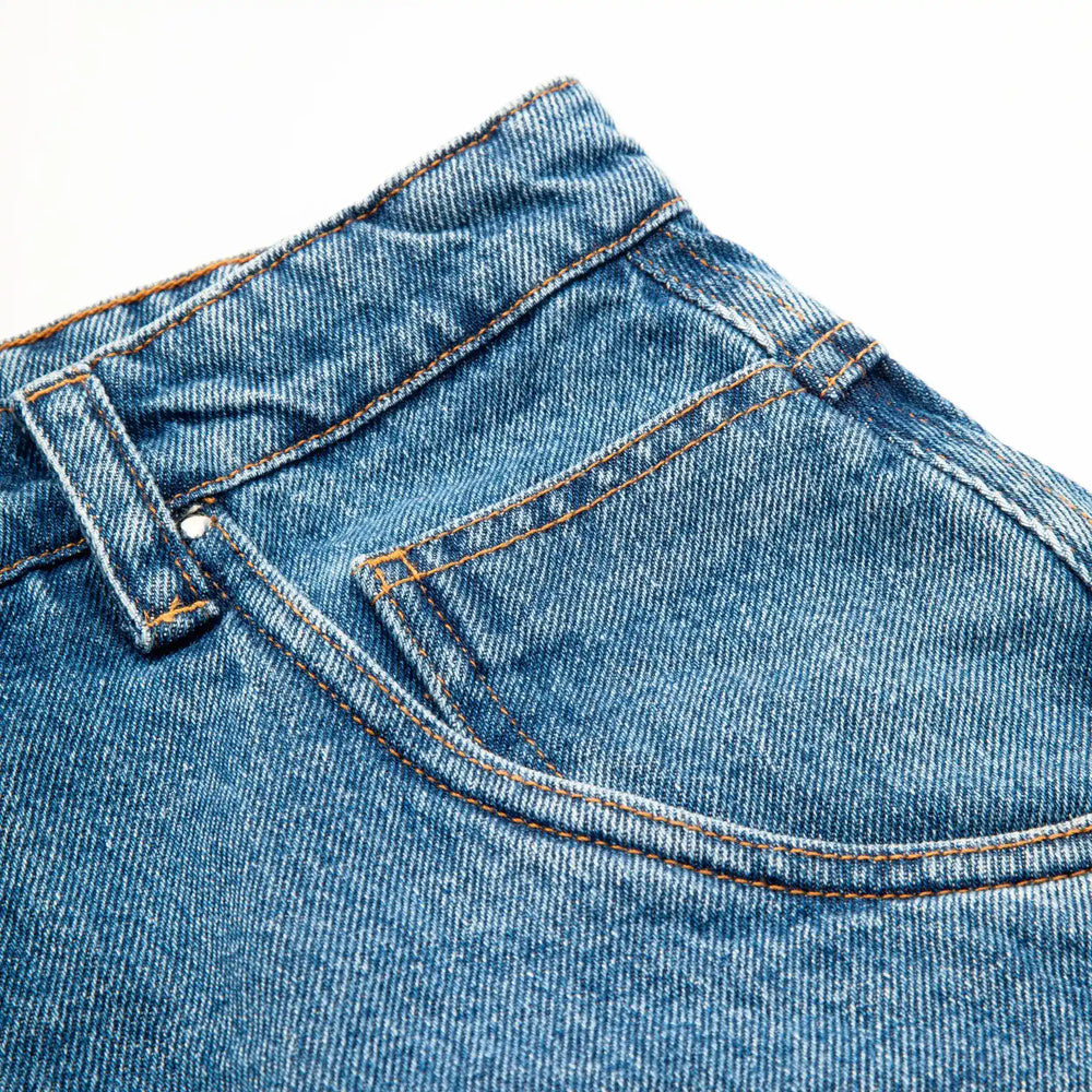 Jeans Pants Logo Line Blue