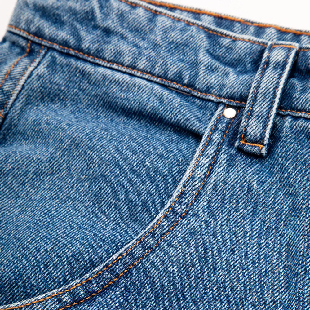 Jeans Pants Logo Line Blue