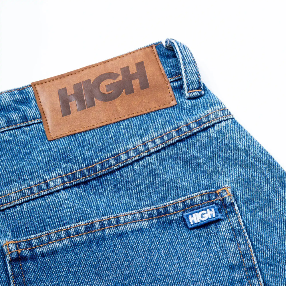 Jeans Pants Logo Line Blue