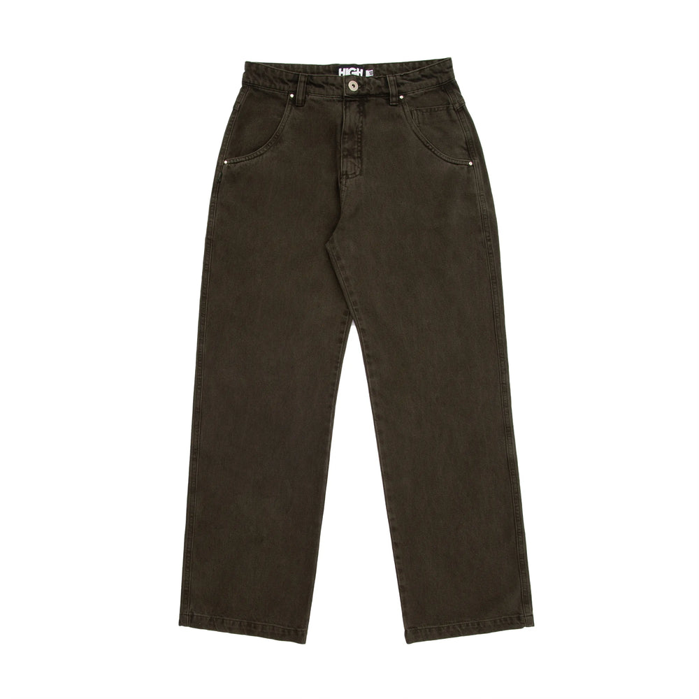 Jeans Pants Logo Line Desert Green