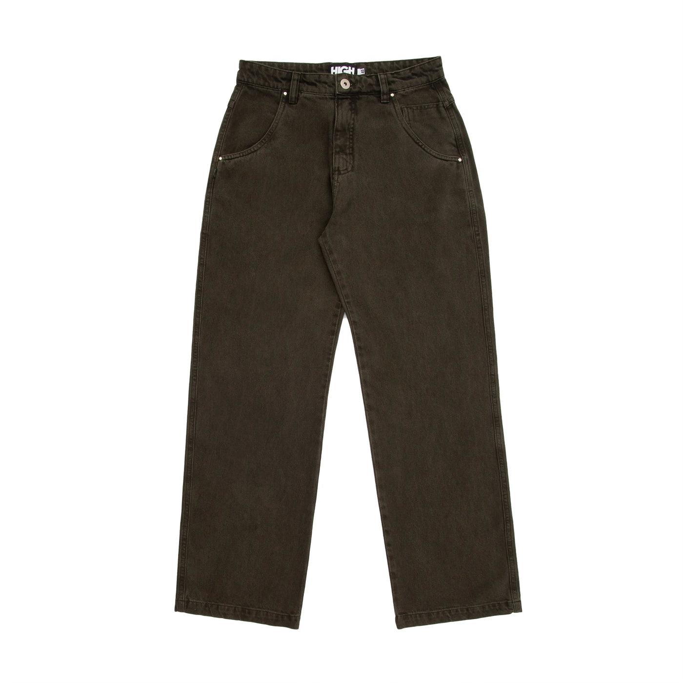 Jeans Pants Logo Line Desert Green