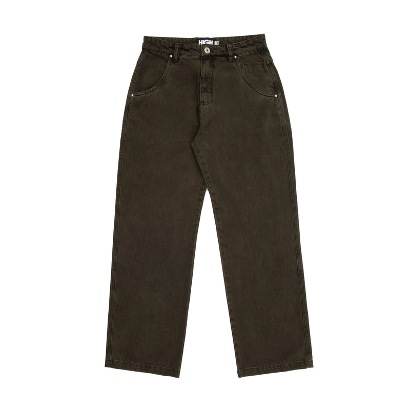 Jeans Pants Logo Line Desert Green
