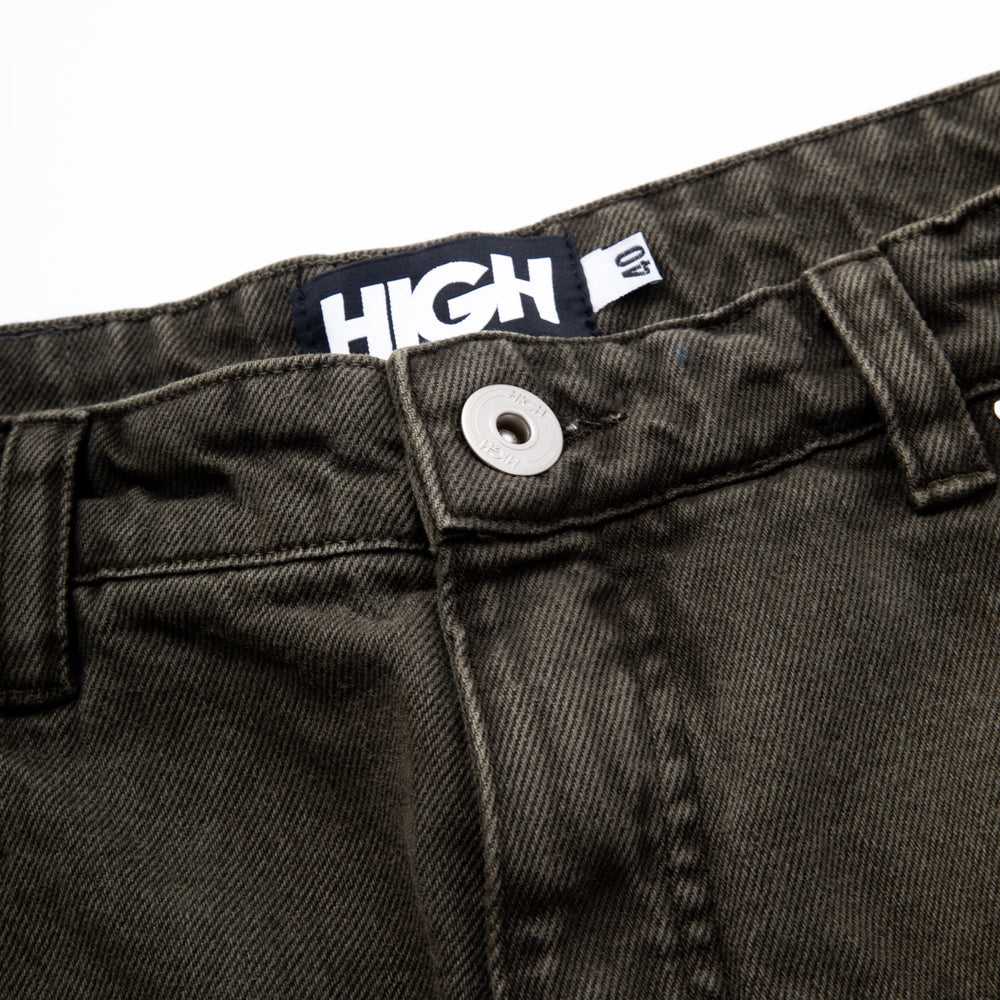 Jeans Pants Logo Line Desert Green