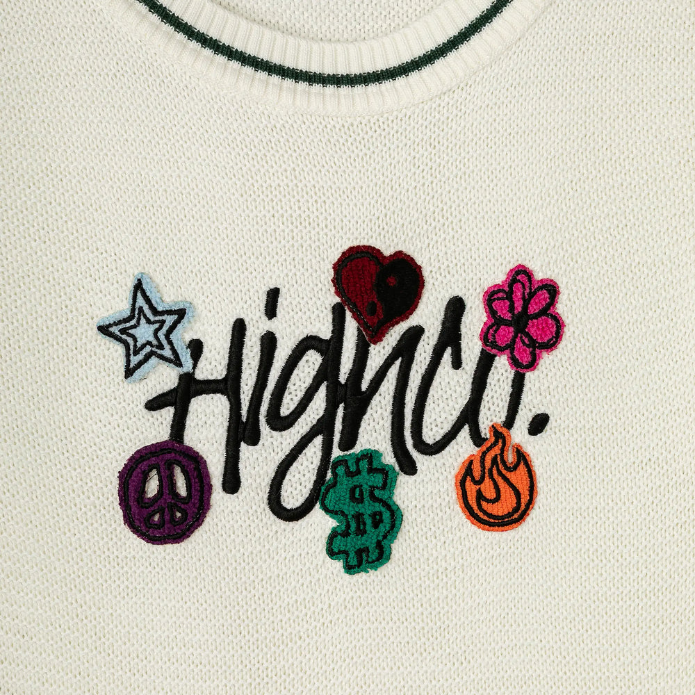 Knitted Girlz Vest White