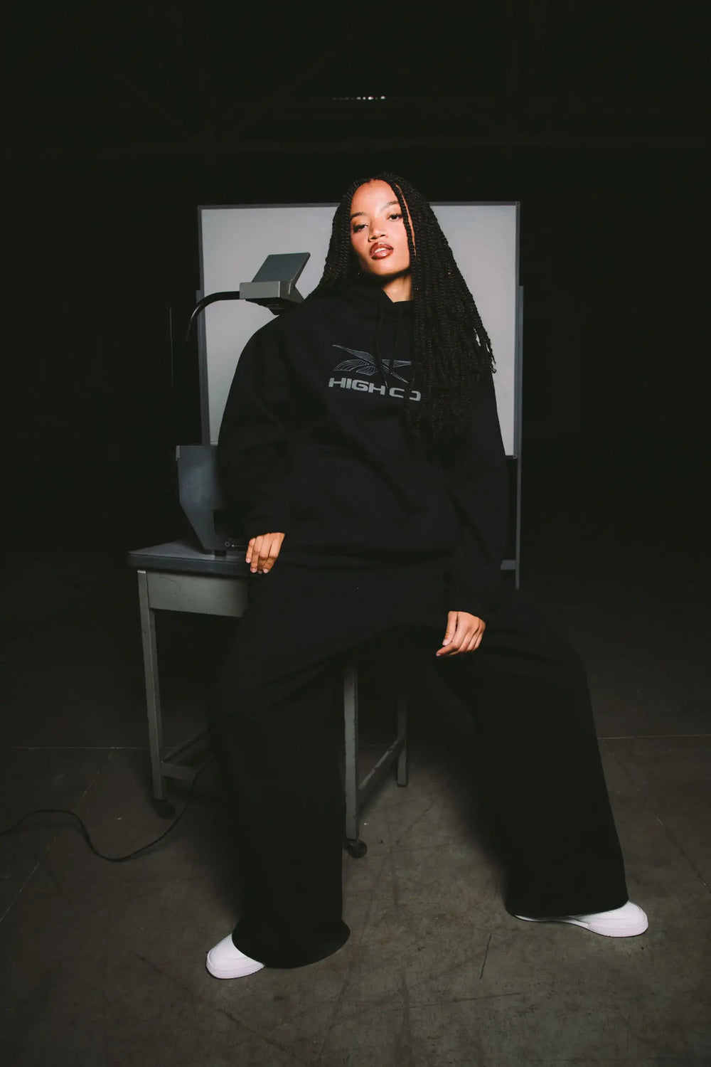 Hoodie Puff High X Reebok Black