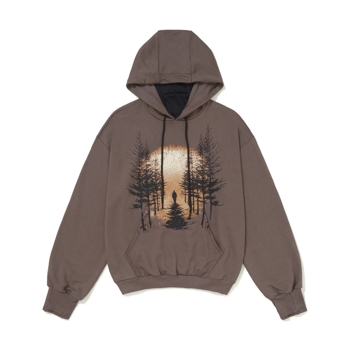 Mask Hoodie Overview Brown