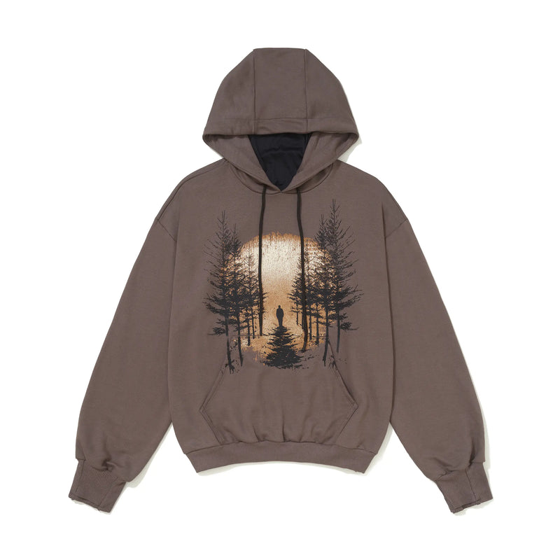 Mask Hoodie Overview Brown