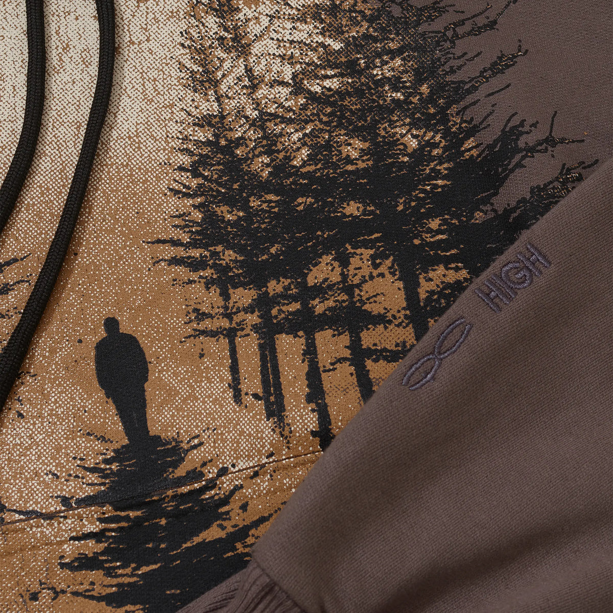 Mask Hoodie Overview Brown