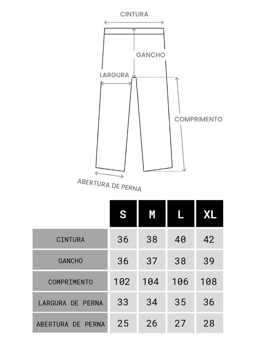 Tabela de medidas
